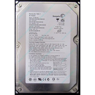 Жесткий диск 40Gb Seagate Barracuda 7200.7 ST340014A IDE (Рыбинск)