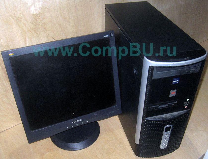 Комплект: одноядерный компьютер Intel Pentium-4 с 1Гб памяти и 17 дюймовый ЖК монитор (Рыбинск)